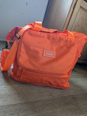 FOLDIE Bright Orange Travel Duffel Bag
